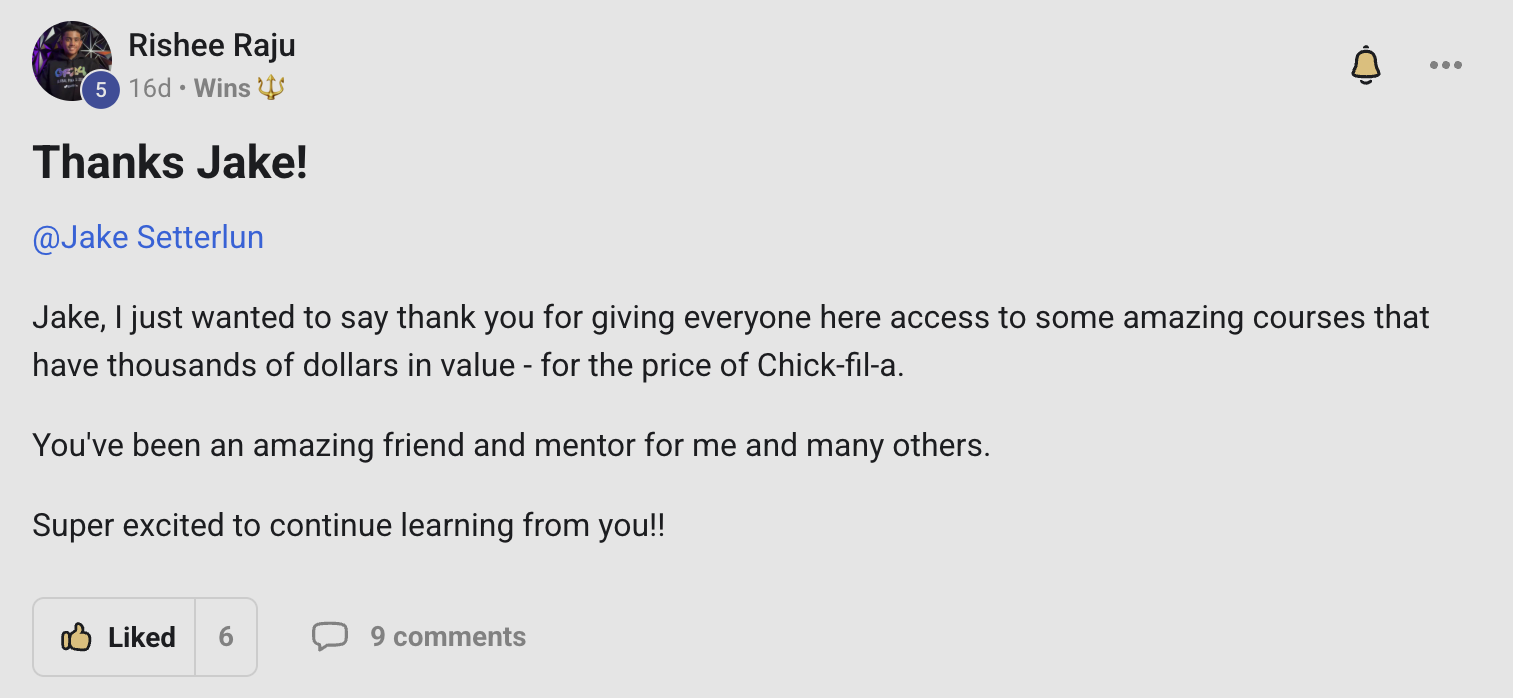 Rishee Raju — Amazing mentorship at a crazy low price