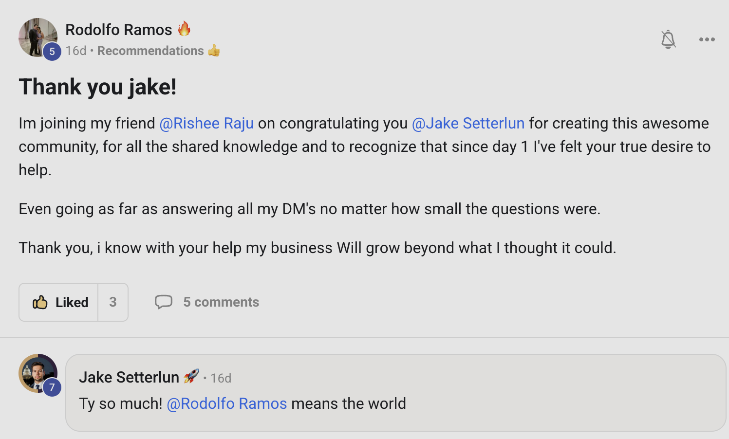 Rodolfo Ramos — A community built by someone who truly wants to help