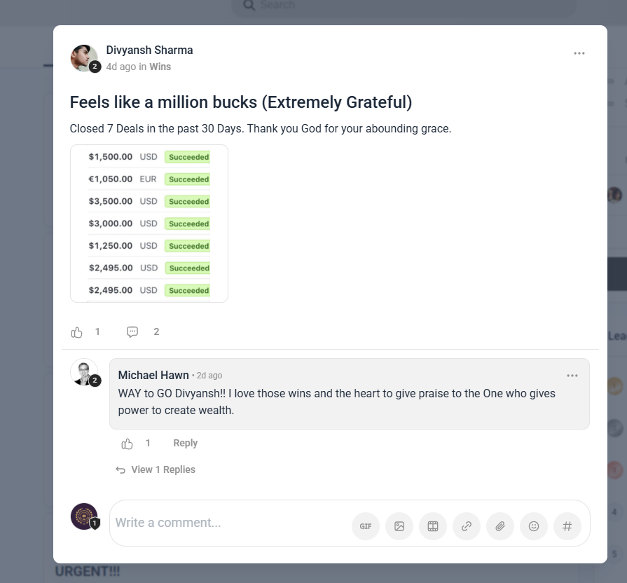 Divyansh Sharma — Closed 7 deals in 30 days