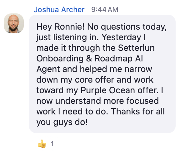 Joshua Archer — The AI roadmap helped me narrow down my core offer