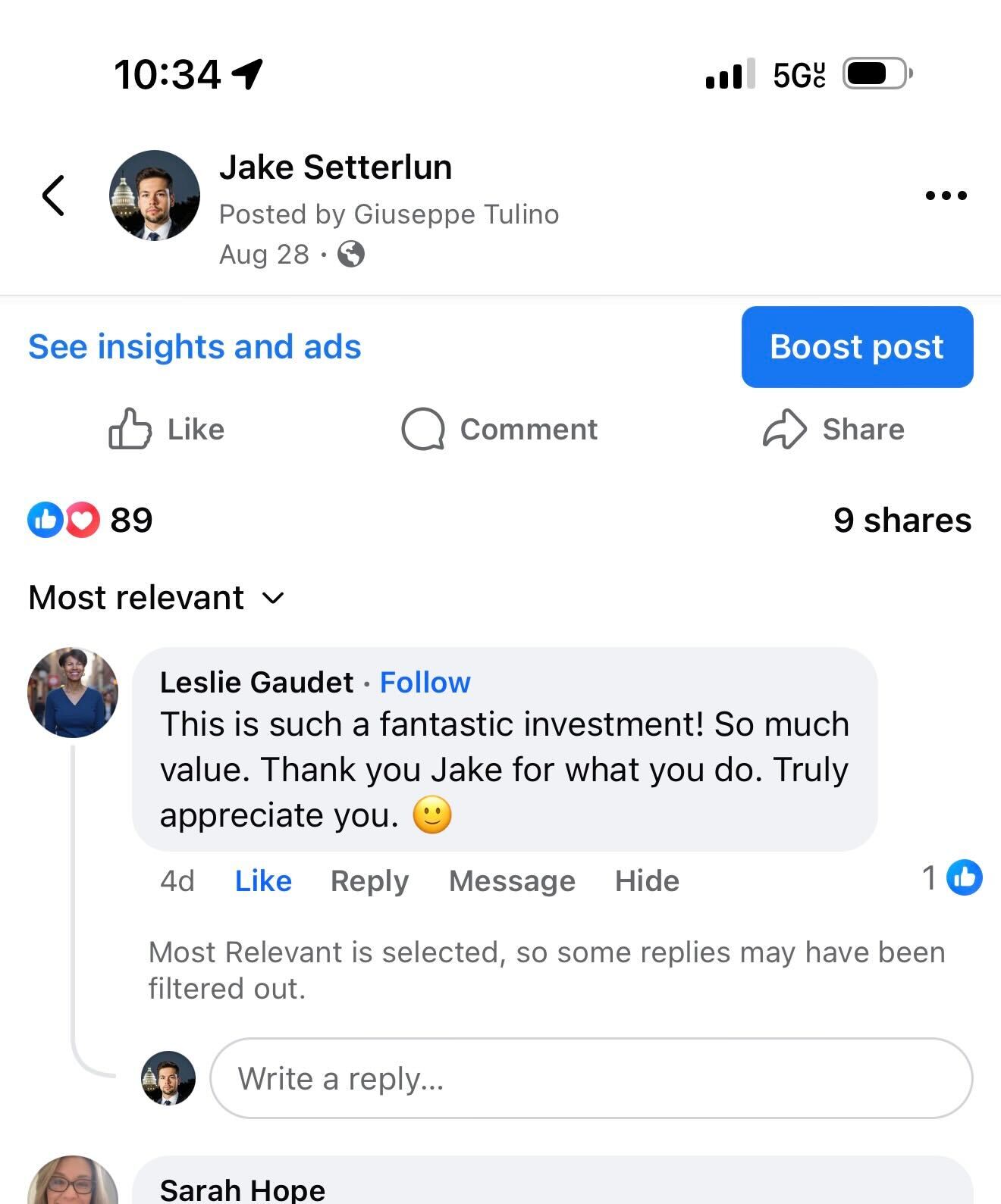 Leslie Gaudet — Such a fantastic investment with so much value