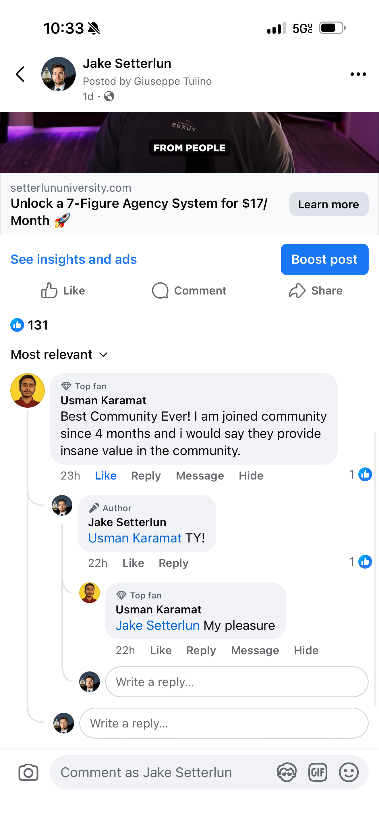 Usman Karamat — Best community ever with insane value