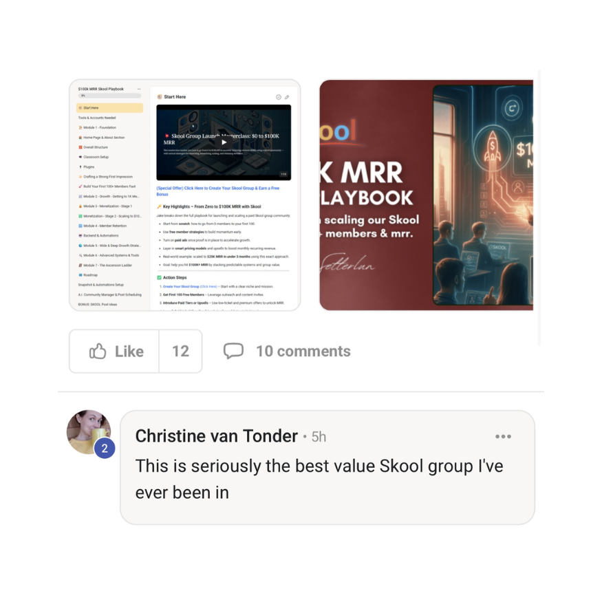 Christine van Tonder — The best value Skool group I’ve ever been in