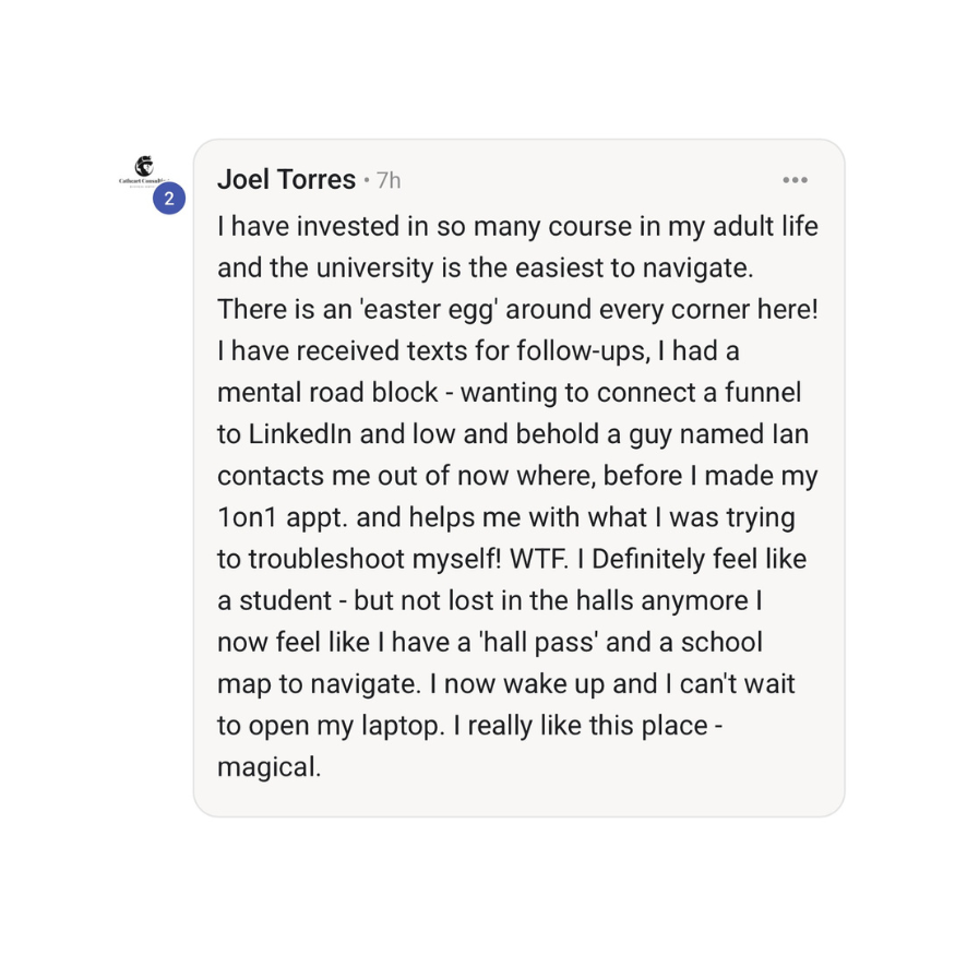 Joel Torres — The easiest course platform I have ever used