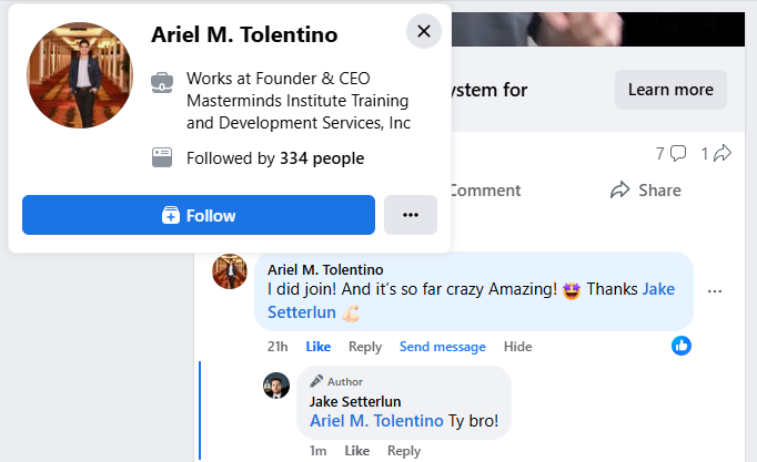Ariel Tolentino — I joined and it has already been amazing