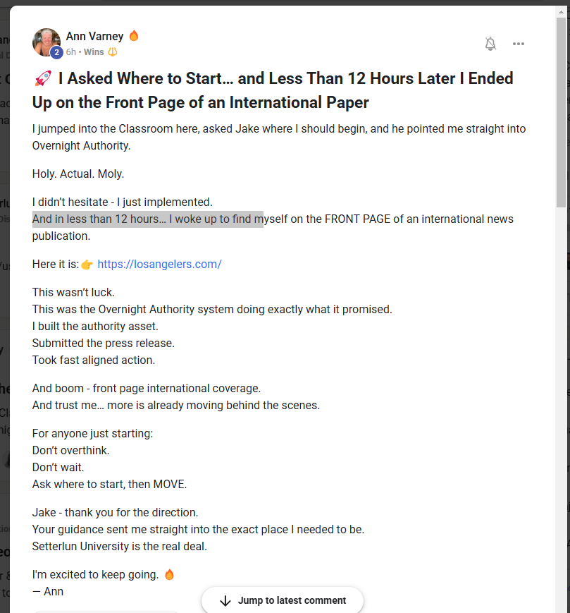 Ann Varney — From asking where to start to front page international coverage in under 12 hours
