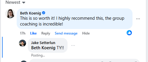 Beth Koenig — So worth it, with incredible group coaching