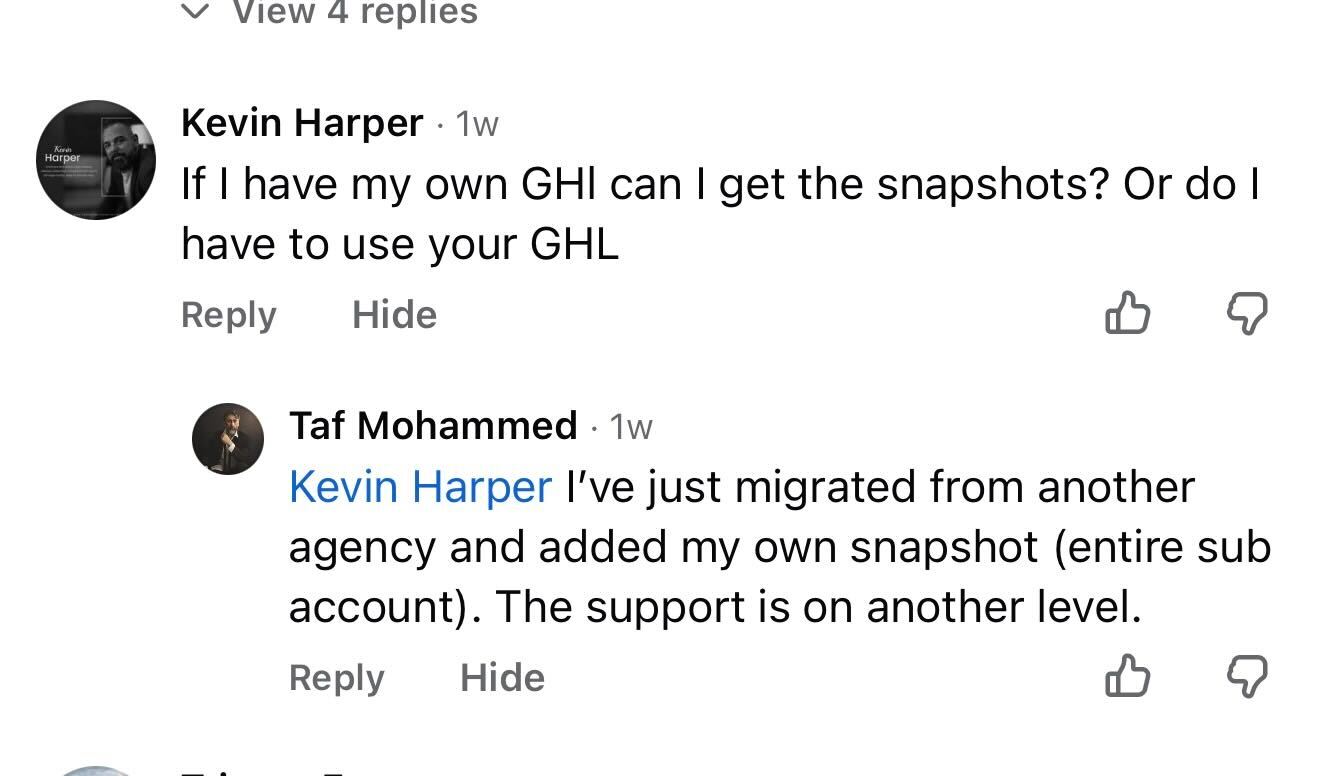 Taf Mohammed — The support is on another level