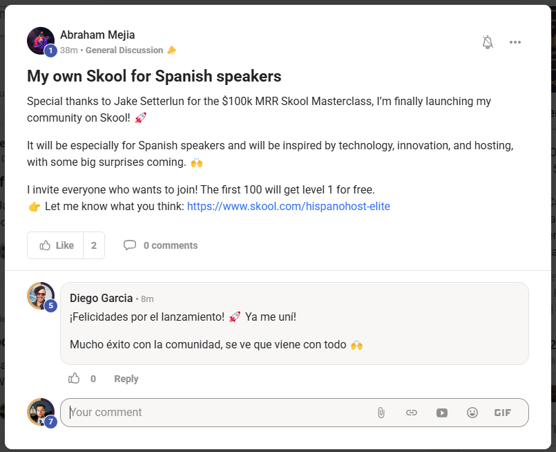 Abraham Mejia — Launching my own Skool for Spanish speakers