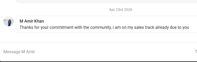 M Amir Khan — I am already on my sales track because of this community
