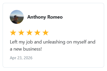 Anthony Romeo — Left my job and started a new business