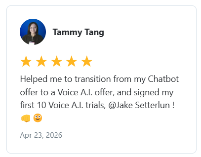 Tammy Tang — Transitioned to a Voice AI offer and signed the first 10 trials