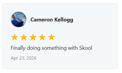 Cameron Kellogg — Finally doing something with Skool