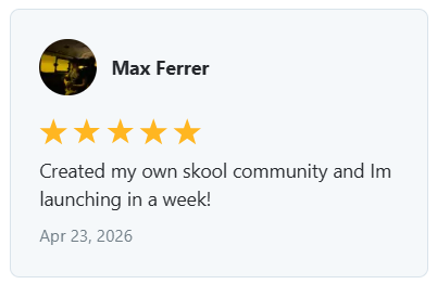 Max Ferrer — Created my own Skool community and launching in a week