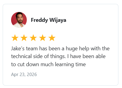 Freddy Wijaya — Jake’s team helped me cut down my learning time
