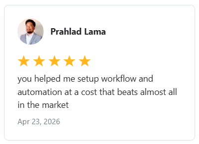 Prahlad Lama — Set up workflow and automation at a cost that beats most of the market