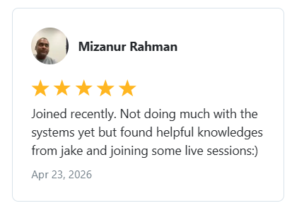 Mizanur Rahman — Joined recently and already found the live sessions helpful
