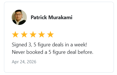 Patrick Murakami — Signed 3 five figure deals in one week