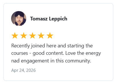 Tomasz Leppich — Recently joined and already loves the content and community energy